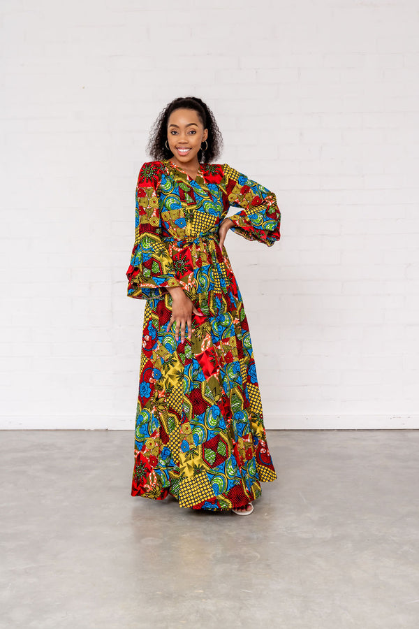 Kaluba Chali Wrap Dress Multicoloured